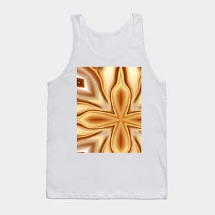 Abstract stylization of a flower, with four spikes, off-center orientation Tank Top